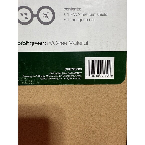 NEW!!! Orbit Baby Weather Pack And Mosquito Net Rain Shield Hard To Find - Picture 2 of 15